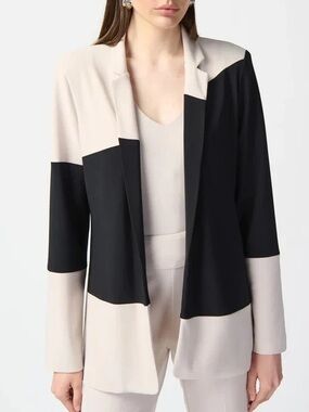 NWT YAYA Colour Block Blazer in Oxford Tan Sand Size S Women’s